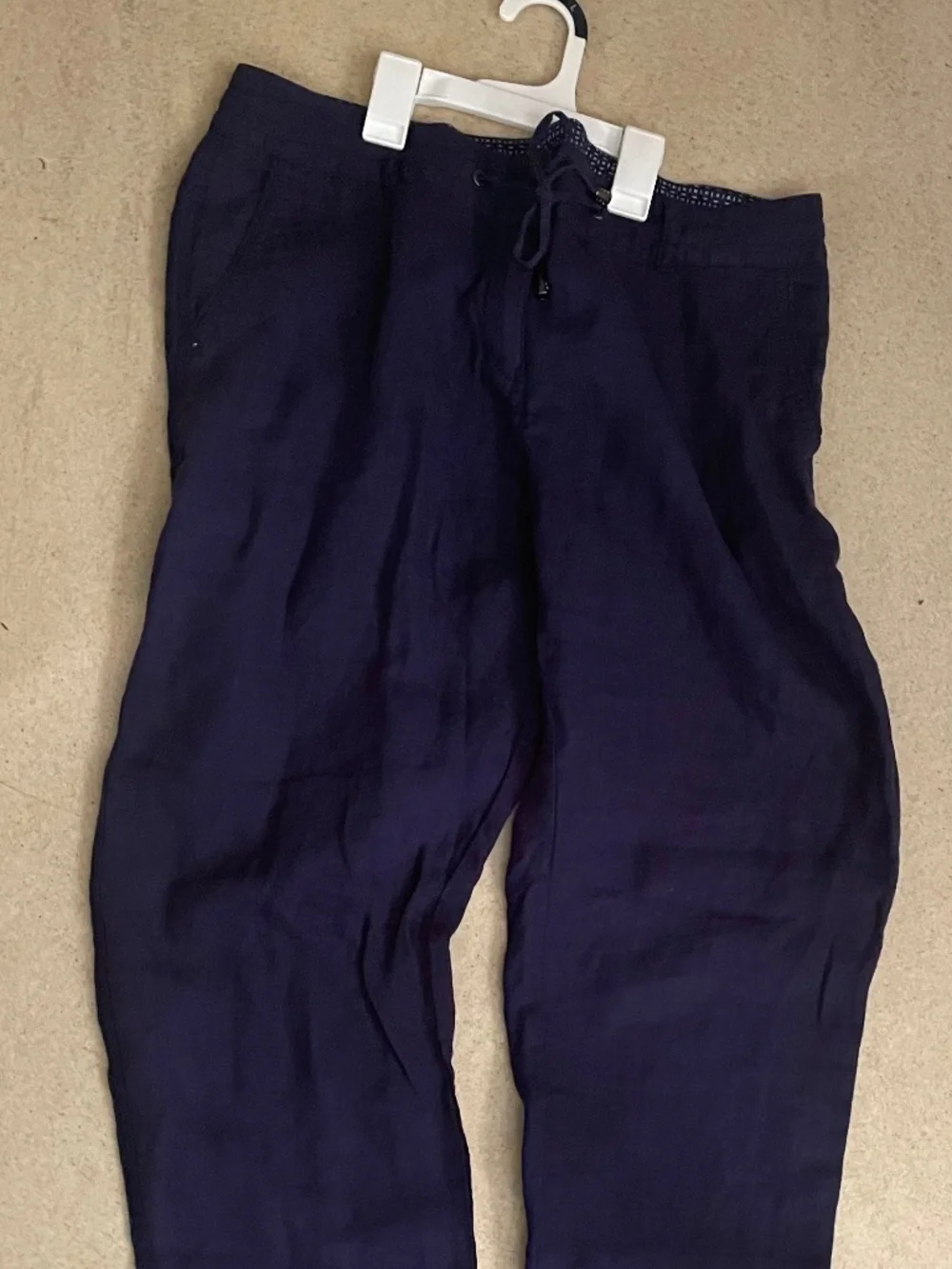 Sz 12 Navy Olsen Linen Drawstring Pants